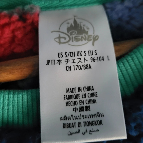 Disney Parks Mickey Mouse Blue Green Deep Pile Fleece Pullover Soft Warm - Picture 2 of 4